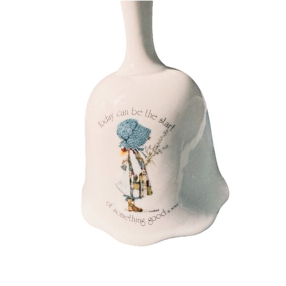 Hollie Hobbie Rare Bell Vintage 70’s, “Today Can Be The Start Of Something Good" - Picture 3 of 8